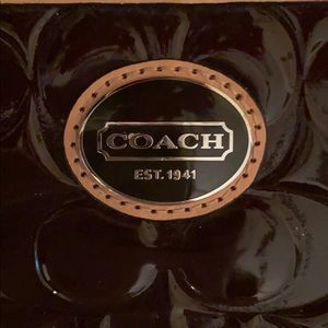 Coach Patent Leather Zip Around Wallet.